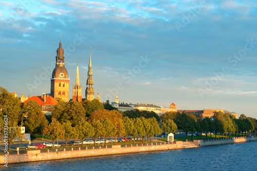 Photo: Old town Riga and the Daugava river Old town Riga and the Daugava river