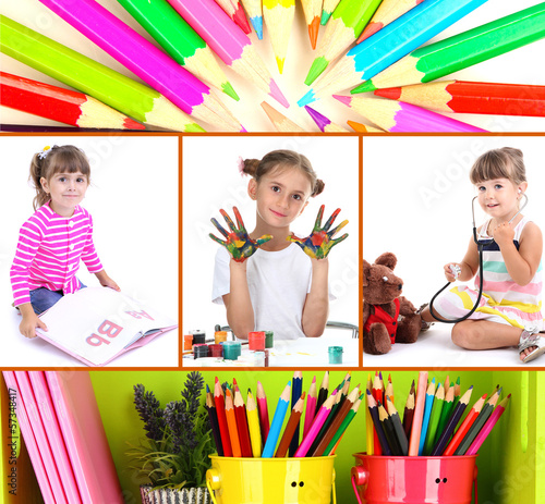 Photo: Collage of education children Collage of education children