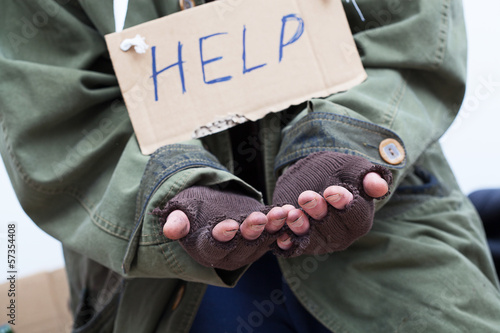 Photo: Pauper asking for help Pauper asking for help