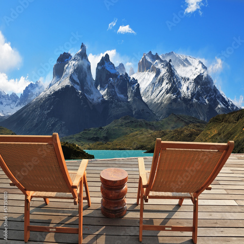 Photo: Comfortable wooden chair - chaise lounges Comfortable wooden chair - chaise lounges