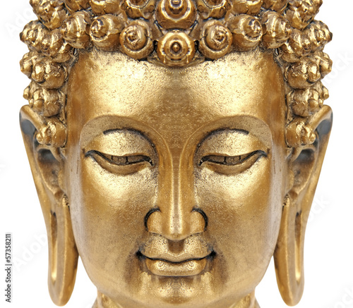 Photo: bouddha doré, bambou et fleur blanche de lotus bouddha doré, bambou et fleur blanche de lotus