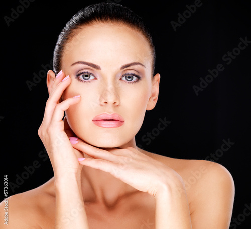 Photo: Beautiful sensual face of the adult woman Beautiful sensual face of the adult woman
