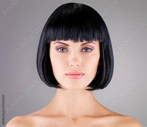 Photo: Beautiful woman with shot hairstyle Beautiful woman with shot hairstyle