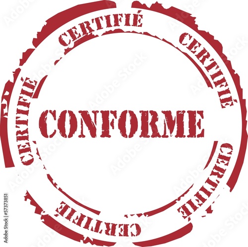 Vector: tampon certifié conforme tampon certifié conforme
