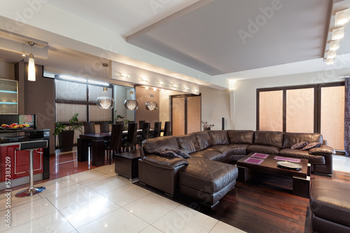 Photo: Spacious living room in a luxury house Spacious living room in a luxury house