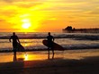 Surfers Sunset Oceanside Pier Beach San Diego California USA Surfers Sunset Oceanside Pier Beach San Diego California USA