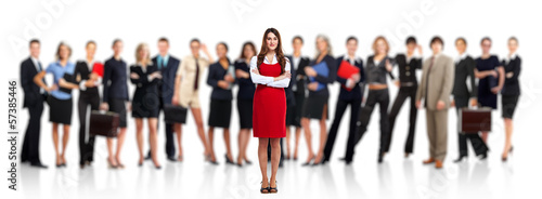 Photo: Business woman and people group. Business woman and people group.