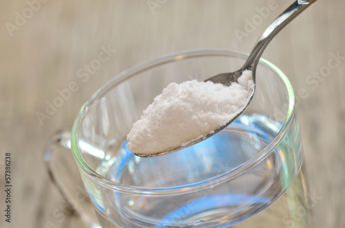 Photo: Spoonful of baking soda Spoonful of baking soda
