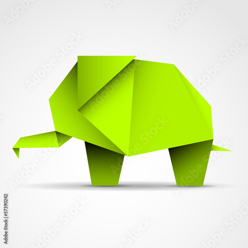 Vector: słoń origami słoń origami