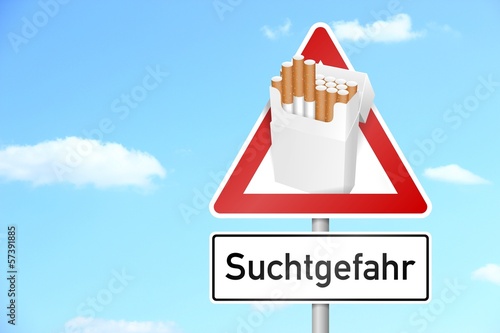 Illustration: verkehrszeichen vorfahrt achten suchtgefahr I verkehrszeichen vorfahrt achten suchtgefahr I