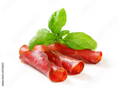 Photo: Thin slices of smoked marinated beef Thin slices of smoked marinated beef