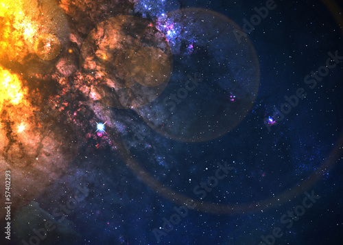 Illustration: Star field in deep space many light years far from the Earth Star field in deep space many light years far from the Earth
