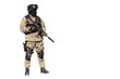 Special Forces soldier, with assault rifle, isolated on white Special Forces soldier, with assault rifle, isolated on white