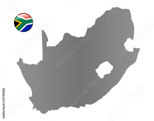 Illustration: Südafrika-Landkarte Südafrika-Landkarte