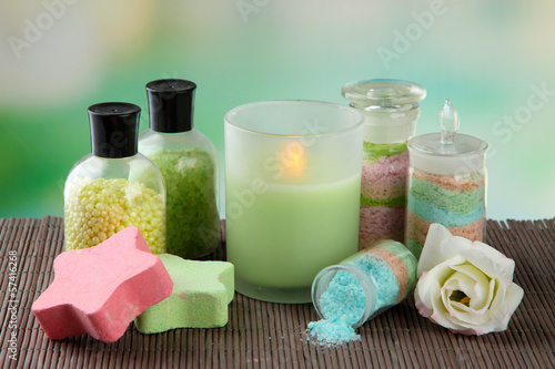 Photo: Composition with Aromatic salts in glass bottles, Composition with Aromatic salts in glass bottles,