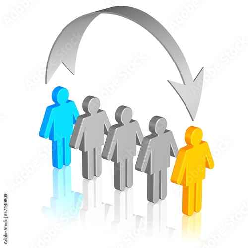 Illustration: Informationsfluss, Personen auslassen Informationsfluss, Personen auslassen