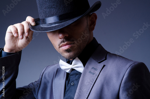 Photo: Businessman in old style hat Businessman in old style hat