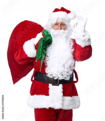 Photo: Santa Claus isolated on white. Santa Claus isolated on white.