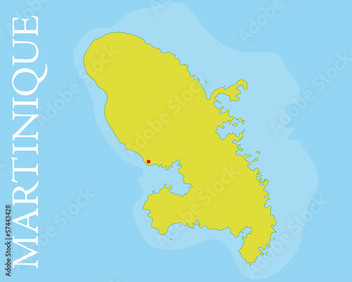 Vector: Archipelago and Department of Martinique Vector Map Archipelago and Department of Martinique Vector Map
