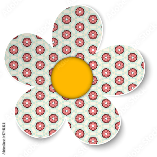 Vector: Beautiful Spring Texture Flower on White Background Beautiful Spring Texture Flower on White Background