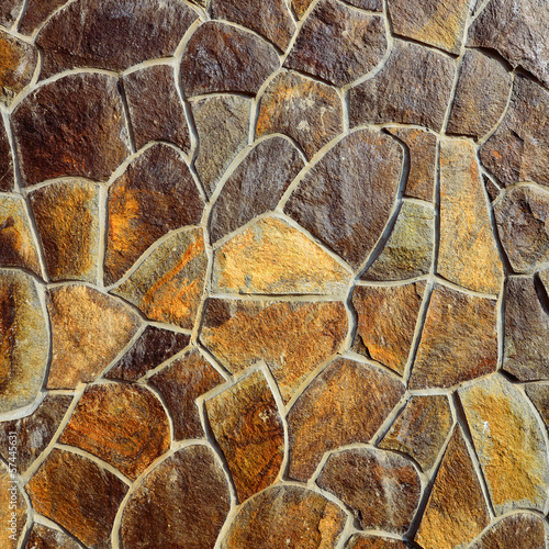 Photo: Fragment of a wall from a chipped stone Fragment of a wall from a chipped stone