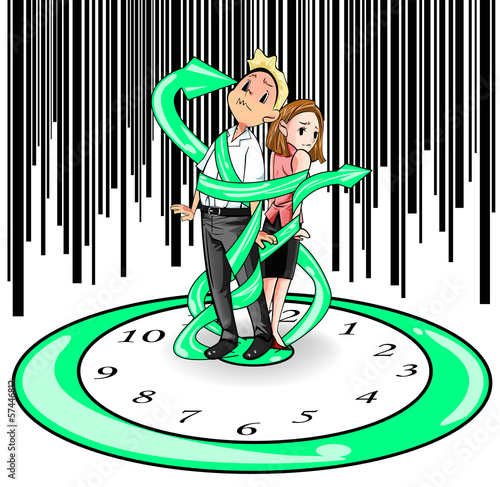 Vector: Humans are imprisoned by time (vector) Humans are imprisoned by time (vector)