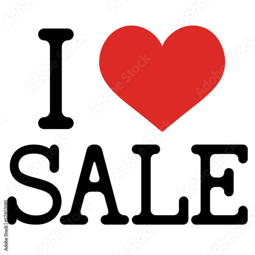 Vector: I LOVE SALE I LOVE SALE