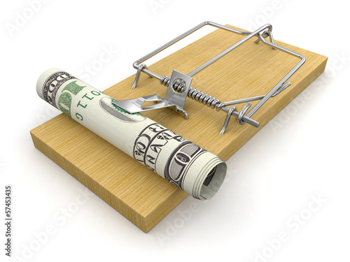 Illustration: Mousetrap and Dollar (clipping path included) Mousetrap and Dollar (clipping path included)