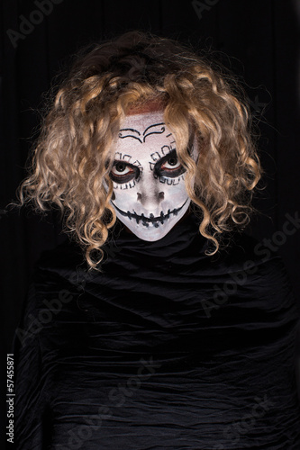 Photo: scary demonic sugar skull woman scary demonic sugar skull woman