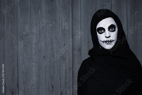 Photo: scary halloween skull woman scary halloween skull woman
