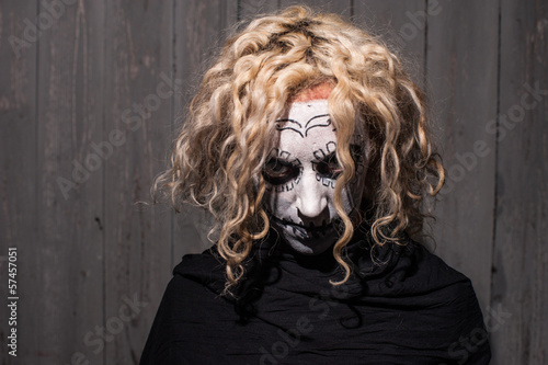 Photo: scary sugar skull mask woman scary sugar skull mask woman
