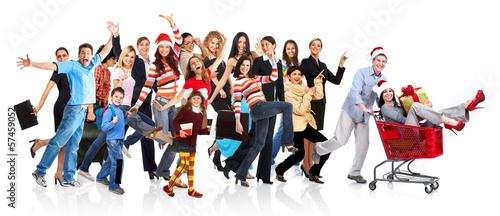 Photo: Happy running people group Happy running people group