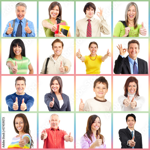 Photo: People gesture collage. People gesture collage.