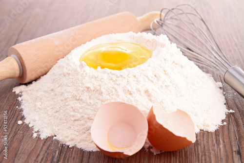 Photo: flour and egg flour and egg