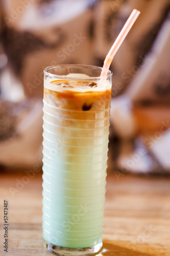 Photo: Iced coffee with mint Iced coffee with mint