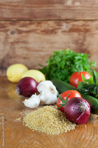 Photo: Tabbouleh ingredients Tabbouleh ingredients