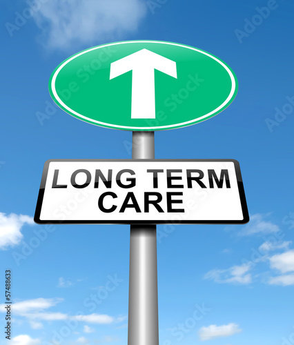Illustration: Long term care concept. Long term care concept.