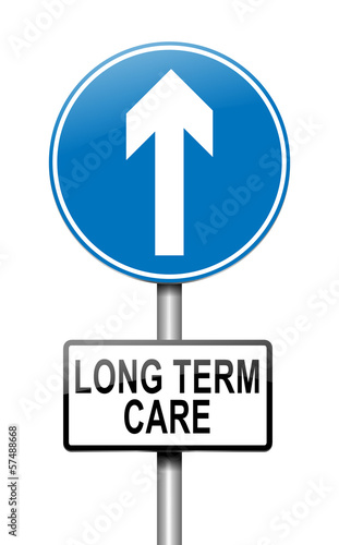 Illustration: Long term care concept. Long term care concept.