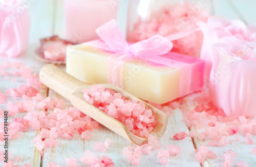 Photo: salt and soap salt and soap