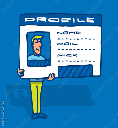 Illustration: Social network identity or profile Social network identity or profile