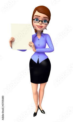 Illustration: Young girl with sign Young girl with sign
