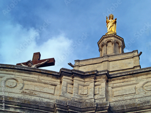 Photo: Virgin Mary statue in Avignon, The Popes' Palace, France Virgin Mary statue in Avignon, The Popes' Palace, France