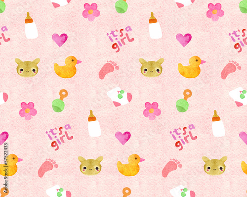 Illustration: Watercolor seamless pattern Watercolor seamless pattern