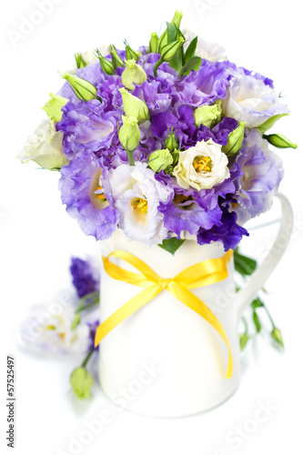 Photo: Beautiful eustoma flowers bouquet Beautiful eustoma flowers bouquet