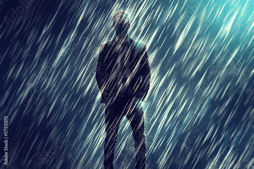 Photo: Mysterious Man in the Rain Mysterious Man in the Rain