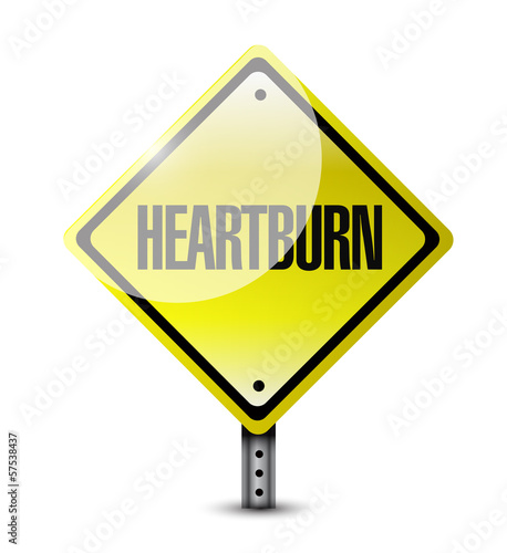 Illustration: heartburn road sign illustration design heartburn road sign illustration design