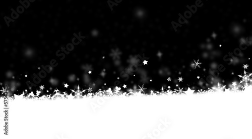 Illustration: flocons de neige sur fond noir flocons de neige sur fond noir