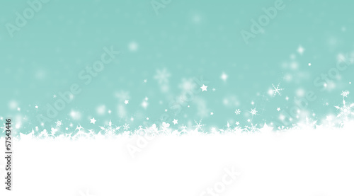 Illustration: paysage enneigé - flocons de neige paysage enneigé - flocons de neige
