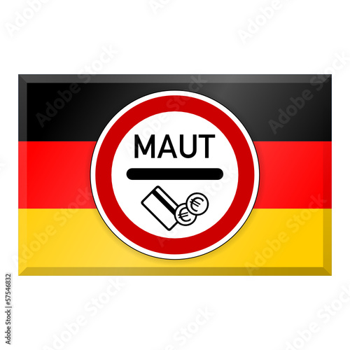 Vector: fahne deutschland maut-schild I fahne deutschland maut-schild I