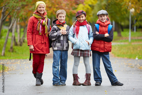 Photo: Group of schoolkids Group of schoolkids